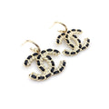 Chanel Pendant Leather Earrings - 18K Yellow Gold