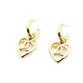 Chanel Heart Pendant Earrings - 18K Yellow Gold