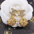 Chanel Ball Drop Earrings - 18K Yellow Gold